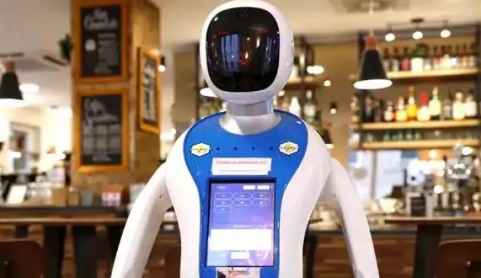 餐饮行业优秀员工---不可或缺的送餐机器人（无线充电）