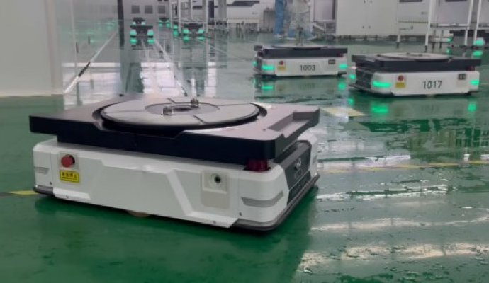 智能移动机器人iAGV在汽车零部件车间的应用（一）（无线充电）