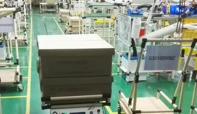 AGV助力家具企业物流系统升级（无线充电）