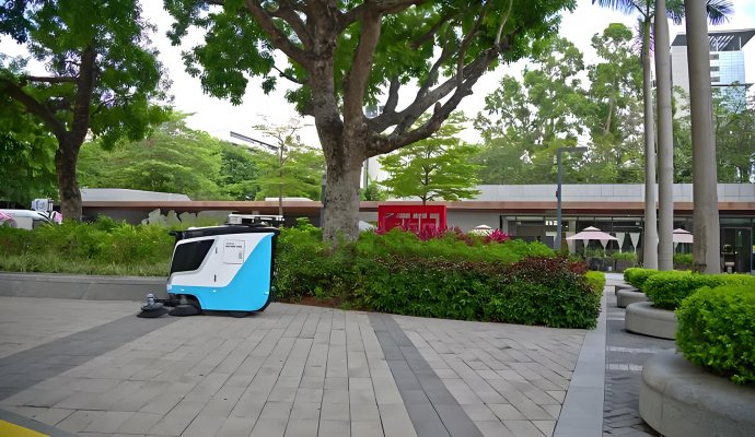 远距离大偏移非接触式稳定充电方案-鲁渝能源低速无人驾驶清洁车的无线充电器